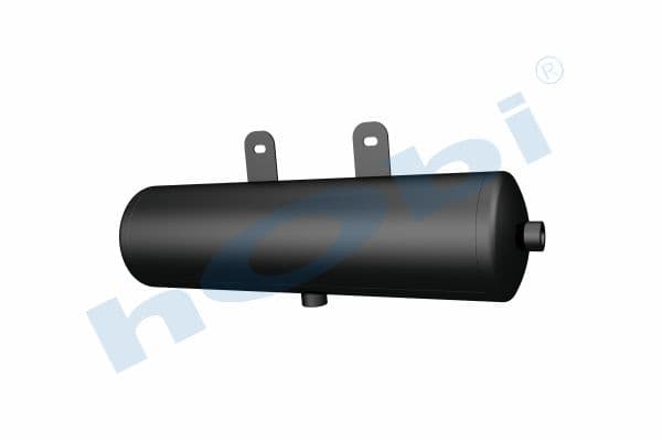 Air Tank, Ø154 L:580 Steel, Body With Bracket, Lt:10 Black (RAL9005)