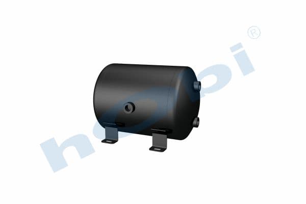 Air Tank, Ø246 L:362 Steel, Body With Bracket, Lt:15 Black (RAL9005)