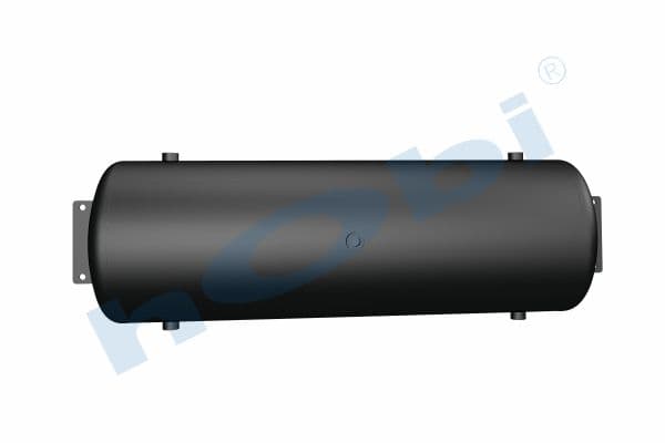 Hava Tankı, Ø350 L:1091 Çelik, Kapak Braketli, Lt:100 Siyah (RAL9005)