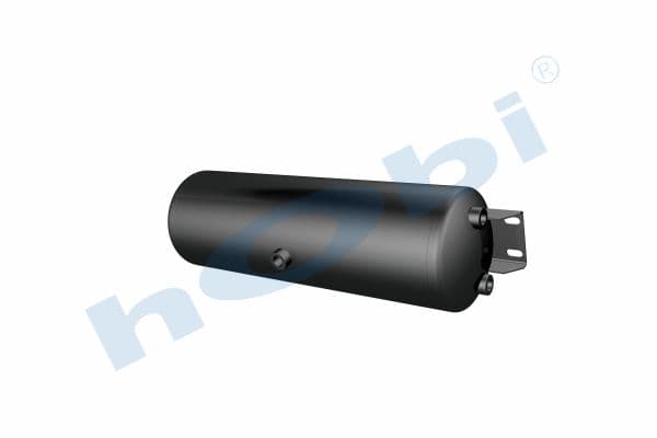 Air Tank Ø206 L:671 Steel Cover With Bracket Lt:20 Black (RAL9005)