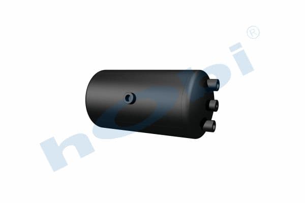 Air Tank, Ø206 L:425 Steel, Lt:13 Black (RAL9005)