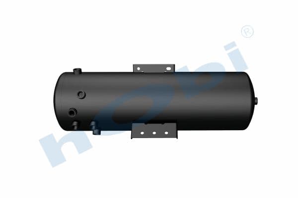 Air Tank Ø246 L:820 Steel Body With Bracket DF Lt:36 Black (RAL9005)