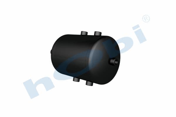 Air Tank Steel Internal 2 pcs Ø206 L:315 Lt:10 Black (RAL9005)