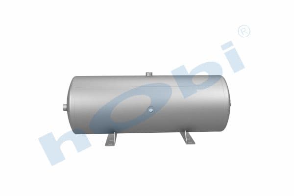 Hava Tankı, Ø310 L:862 Alüminyum, Gövde Braketli, Lt:60 Siyah (RAL9005)