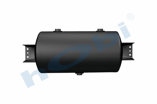 Hava Tankı, Ø300 L:621 Çelik, Kapak Braketli, UN Lt:50 Siyah (RAL9005)
