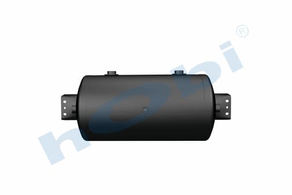 Hava Tankı, Ø300 L:621 Çelik, Kapak Braketli, UN Lt:50 Siyah (RAL9005)