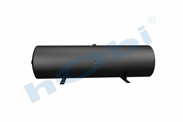 Hava Tankı, Ø310 L:1145 Çelik, Gövde Braketli, Lt:80 Siyah (RAL9005)