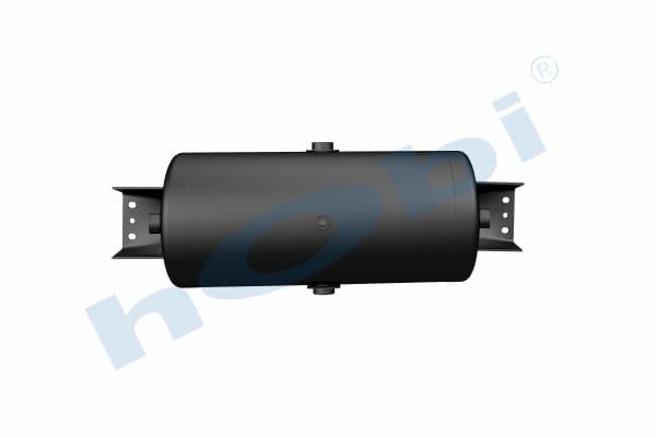 Hava Tankı, Ø246 L:570 Çelik, Kapak Braketli, Lt:25 Siyah (RAL9005)