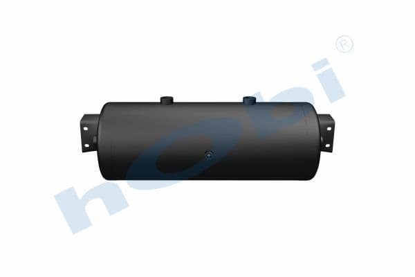 Hava Tankı, Ø246 L:683 Çelik, Kapak Braketli, Lt:32,5 Siyah (RAL9005)