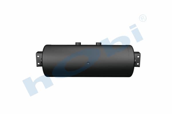 Hava Tankı, Ø246 L:683 Çelik, Kapak Braketli, Lt:32,5 Siyah (RAL9005)