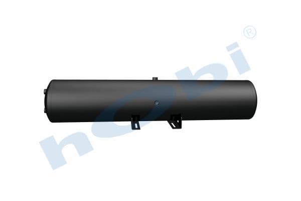 Hava Tankı, Ø276 L:1407 Çelik, Gövde Braketli, Lt:80 Siyah (RAL9005)