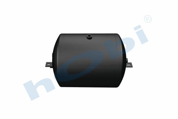 Hava Tankı, Ø396 L:537 Çelik, Kapak Braketli, Lt:60 Siyah (RAL9005)