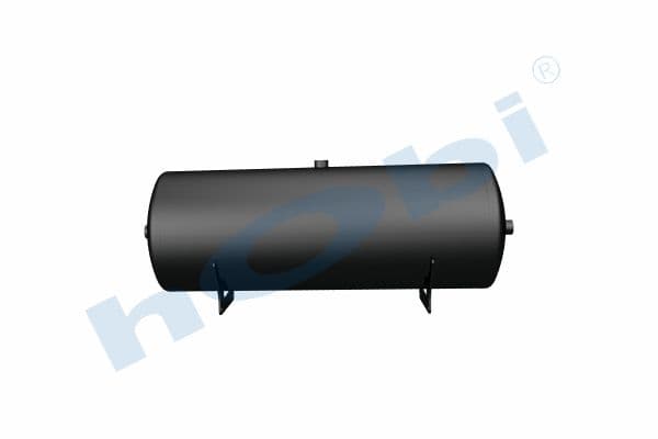 Hava Tankı, Ø310 L:882 Çelik, Gövde Braketli, Lt:60 Siyah (RAL9005)